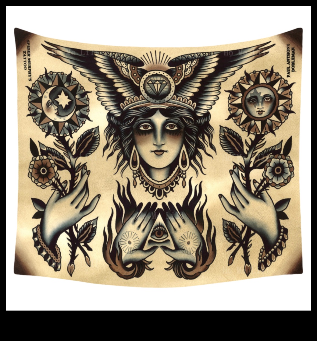 Tetovējums Gobelēns Kultūras gobelēns, kas austs visā pasaulē 2 Tetovējumu gobelēns: stāstu aušana visā globālajā kultūras spektrā